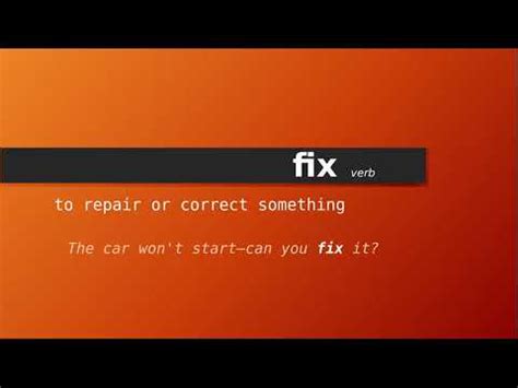 fix meaning.